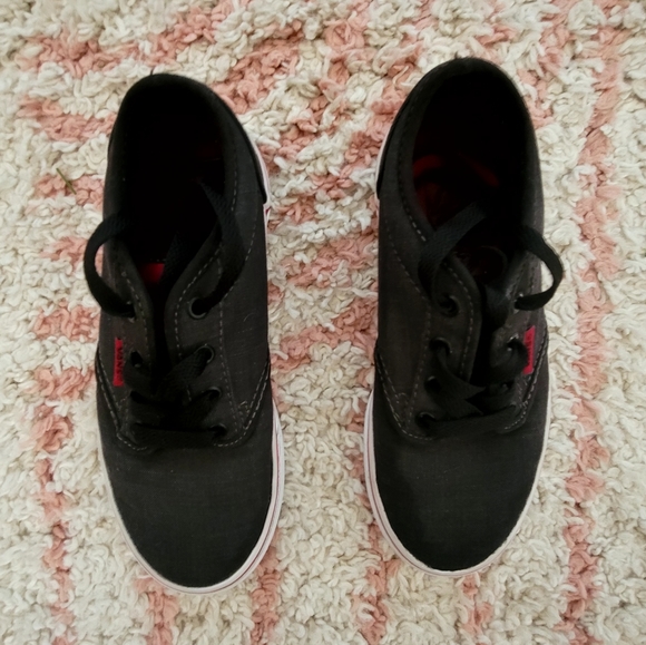 🌿VANS Atwood Sneaker Little Kid Charcoal Gray with Red [13]🌿 - Picture 6 of 9